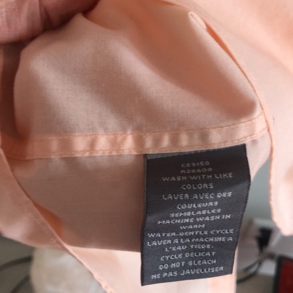 Men’s pastel  Orange Size L button up Shirt - Picture 7 of 8